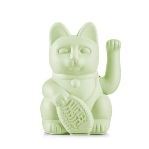 Lucky Cat – Lichtgroen – Zwaaiende Kat (Maneki Neko)