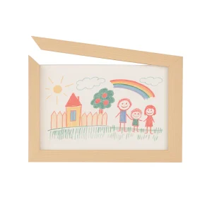 Velini A4 Tekeningen Wissel Fotolijst – Houten Frame met Opslag tot 150 Vellen