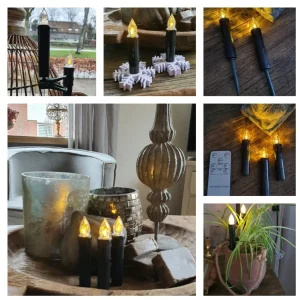 10 Druipkaarsjes Zwart