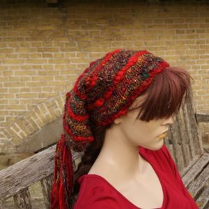 Dreadlock/Rasta muts rood