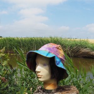 Katoenen hoedje Tie Dye met rand