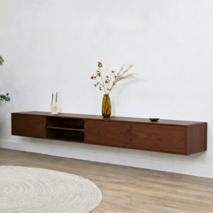 Sigge Zwevend Tv meubel walnoot 240cm