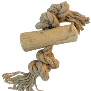 Koffieboomwortel met Henneptouw M - Per stuk