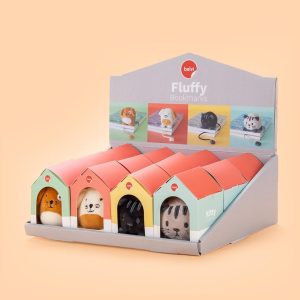 Boekenlegger Woof – Bruin-Wit – 6 x 6 x 5 cm – Zacht & Wasbaar – Balvi – Verkrijgbaar in 4 Variaties