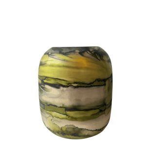 Vaas Nature Groen – Glazen Design Vaas 24 cm Hoog