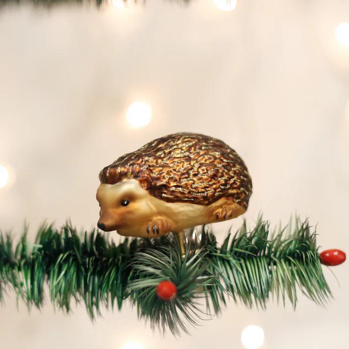 Kerstbal Egel op Clip – Handgemaakt Glazen Ornament van Old World Christmas - Afbeelding 2