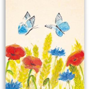 Postkaart Blauwe Vlinders
