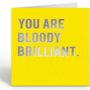 Dubbele kaart Brilliant – Complimentenkaart met Humor (Redback Cards)