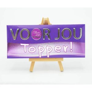 Wensreep Topper – Fairtrade Belgische melkchocolade cadeaureep