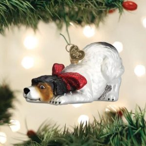 Kerstbal Hond met Strik