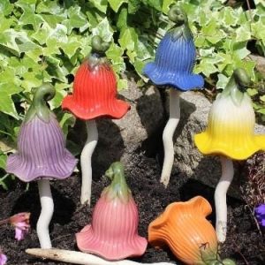 Paddenstoel Keramiek Bloemenhoed Paars S