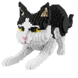 Balody Bouwstenen Zwart Witte Kat h. 14cm