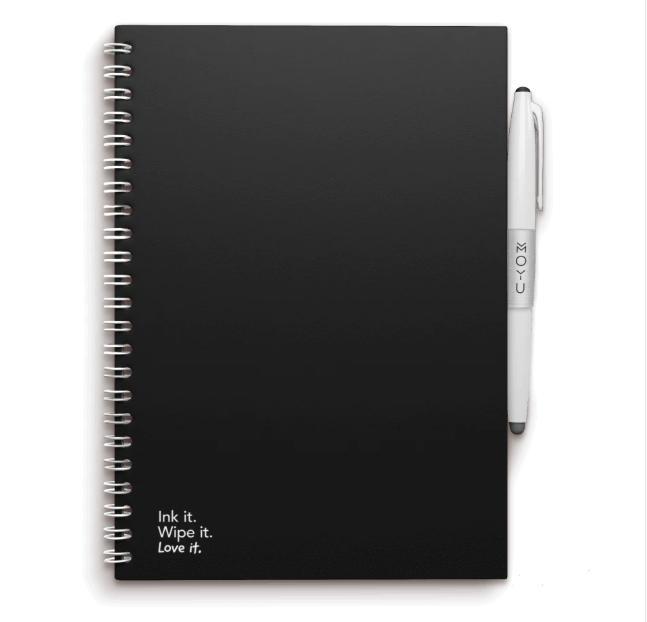 MOYU A5 Ringband Pitch Black – Uitwisbaar Notitieboek van Steenpapier met Pen en Doekje