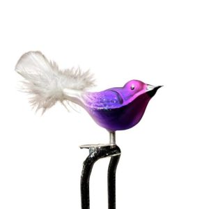 Kerstbal Mini Vogel Fay op Clip