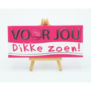 Wensreep Voor Jou Dikke Zoen – Fairtrade Belgische melkchocolade cadeaureep