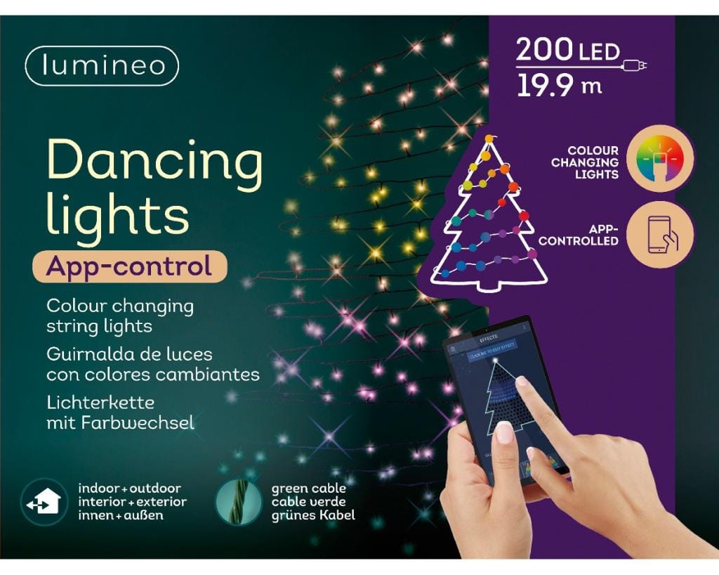Kerstboomlampjes Led Multicolor 200 Lichts App Gestuurd - Afbeelding 2