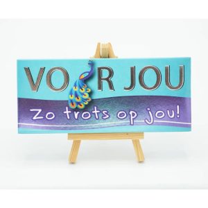 Wensreep Zo trots op jou – Fairtrade Belgische melkchocolade cadeaureep