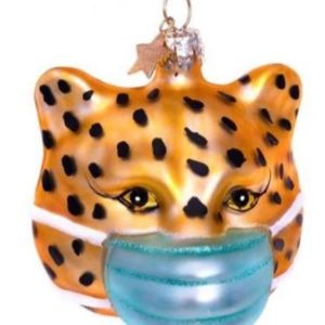 Kerstbal Panter met Mondkapje