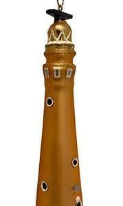 Kerstbal Vuurtoren Schiermonnikoog Goud – Glazen Ornament van De Ballen Uit