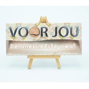 Wensreep De allerliefste oma – Fairtrade Belgische melkchocolade cadeaureep