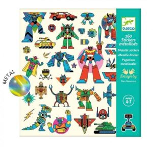 Djeco Metalic Stickers Robots