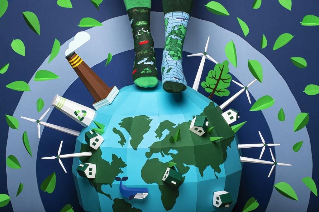 Many Mornings MisMatch Sokken Save the Planet 39-42 - Afbeelding 3