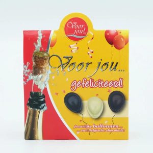 Chocolade Bonbons “Voor Jou Gefeliciteerd” – Fairtrade Belgische chocolade cadeaudoosje