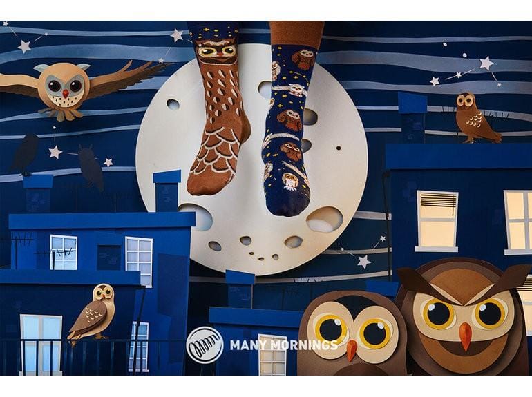 Many Mornings MisMatch Sokken  Owly Moly 43-46 - Afbeelding 3