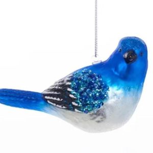 Kerstbal Blauwe Vogel 3