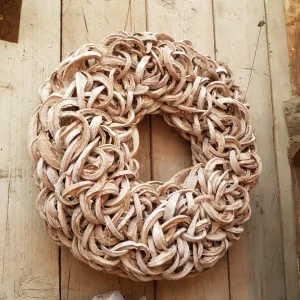 Coco Wrath Krans 55 cm White Wash