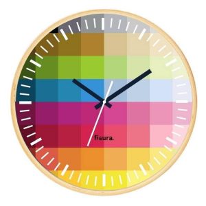 Houten Wandklok Pixel