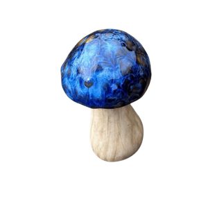 Ronde Keramieken Paddenstoel Blauw M – Maj Isenkram