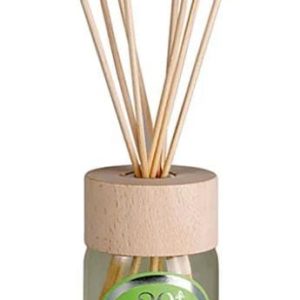 Cerabella Geurstokjes Diffuser N.29 – Matcha Tea & Ginkgo – 100 ml – Inclusief 8 Rietstengels & Houten Deksel