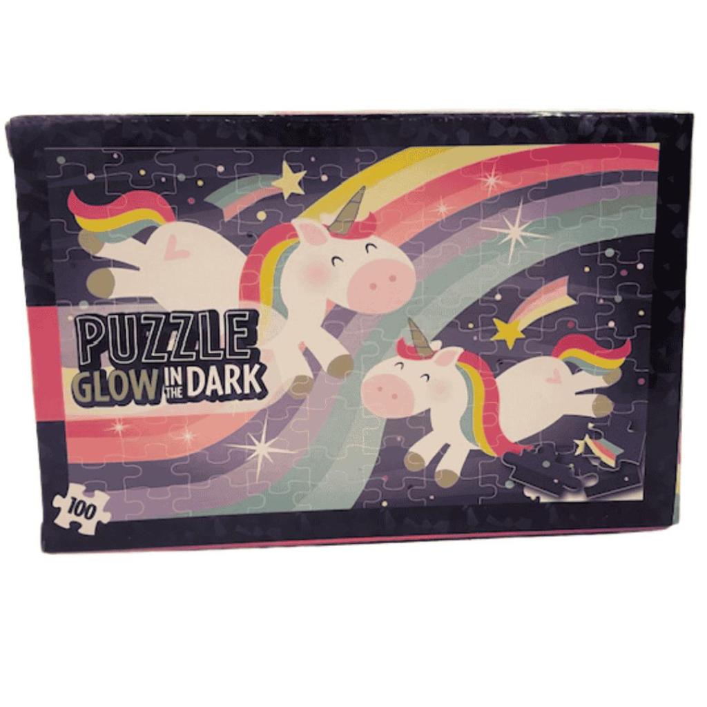 Glow in the Dark Puzzel Eenhoorn – 100 stukjes | 30 × 45 cm
