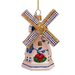Kerstbal Delfts Blauwe Windmolen