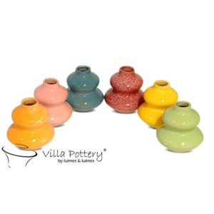 Vaas Pippa 4_1 Roze – Keramieken mini vaasje met speelse vorm