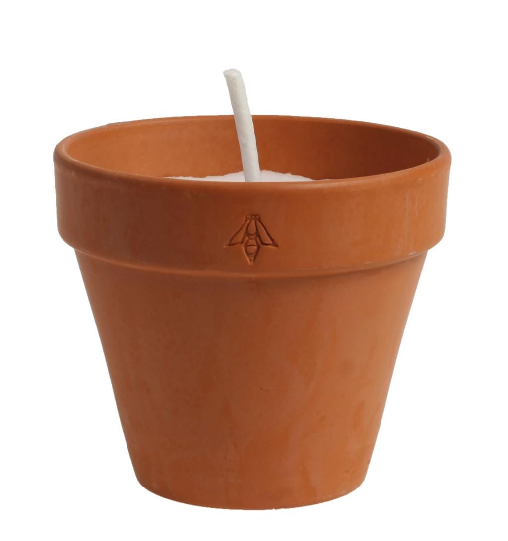 Cerabella Terracotta Tuinkaars M – Citronella Geur – 100% Plantaardige Sojawas – Ø 13,5 cm, Hoogte 11 cm – Min. 15 Uur Brandduur