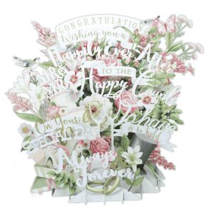 3D Wenskaart On Your Wedding Day – Laser cut huwelijkskaart met envelop