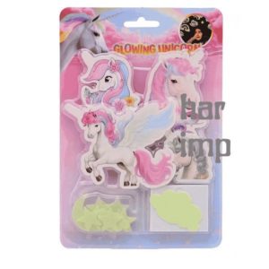 Glow in the Dark Eenhoorn Muurstickers – Set met sterren, wolken en eenhoorns