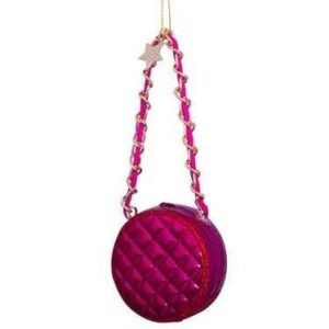 Kerstbal Damestas Rond Roze