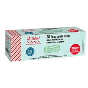 Diepvrieszakken van bioplastic – M – 25x30cm – 30 stuks – Ah! Table!