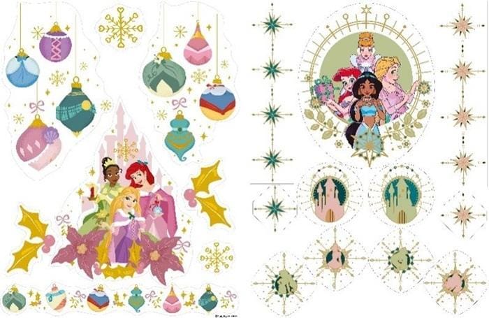 Raamsticker Kerst Prinsessen - Afbeelding 2