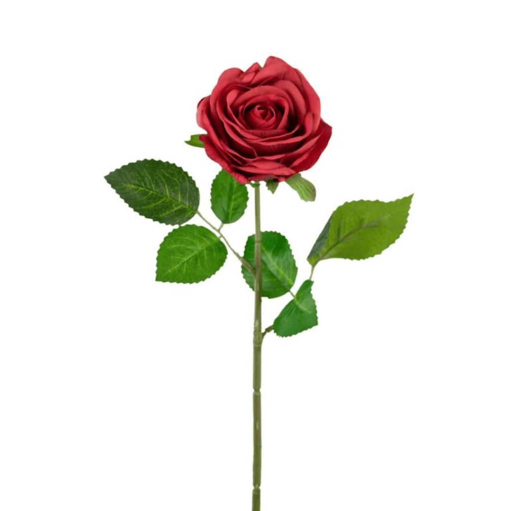 Kunstroos “Emine” Real Touch Rood 43 cm – Realistische kunstbloem Greenmoods