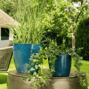 Alisa Ocean bloempot D34 H30 – Handgemaakt & glanzend – TS Collection