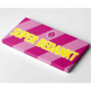 Wensreep Super Bedankt – Fairtrade Belgische melkchocolade cadeaureep
