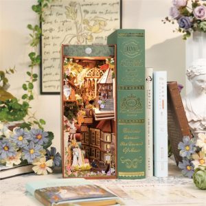 DIY Boekensteun Shakespeare’s Verse – Houten bouwpakket met sensorlicht en dust cover (Tonecheer, 212 onderdelen)