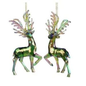 Kerstbal Acryl Hert Bos Groen