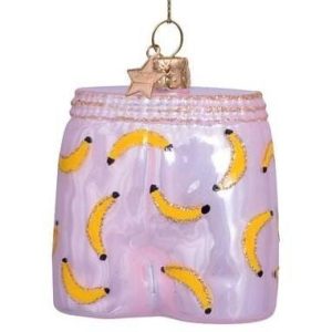 Kerstbal Boxershort Lichtroze met Bananenprint