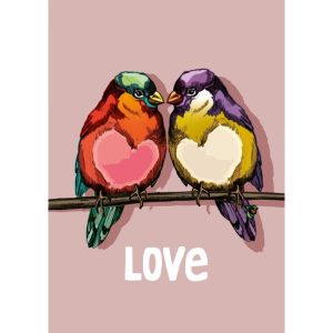 Ansichtkaart Puwai – Liefdevolle Vogelillustratie (illi)