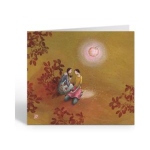 Dubbele kaart Amie de la Lune Claire – Dromerige wenskaart van Gaëlle Boissonnard